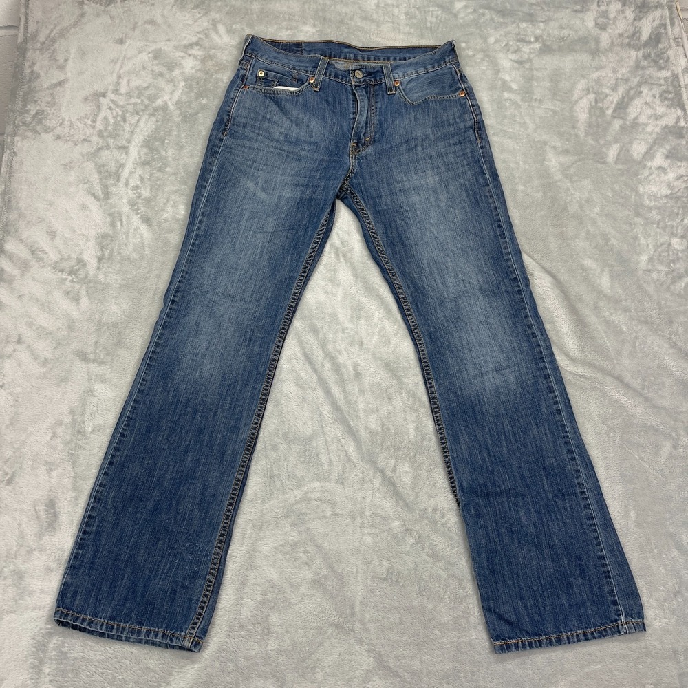 Levi's Jeans Mens 30x32 (30x31) Blue Denim 527 Faded Slim Bootcut Leg Streetwear
